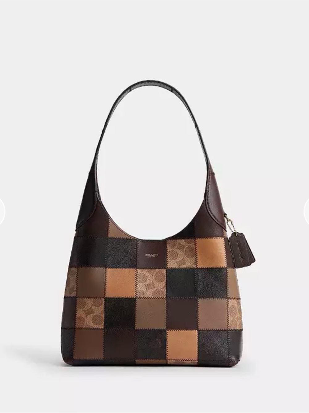 NWT🌞Coach Coachtopia Alter/Ego Brooklyn Shoulder Bag 28 CFN34 Brown Patchwork - Picture 9 of 9